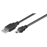 Goobay USB 2.0 Hi-Speed kaabel 50767, 1,8 m, 0,04 kg, 2x, 480 Mb/s, USB 2.0 A isane, mini B isane