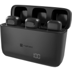 Natec Hopper NMI-2254, juhtmevaba mikrofoni komplekt, USB-C, 2 tk, must, m&uuml;rasummutus, 20-20kHz, -38dB, 4h