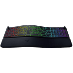 Razer Pro Type Ergo RZ03-05440100-R3M1, juhtmevaba, Bluetooth, USB-C, k&auml;&auml;rid-l&uuml;litiga membraan, ergonoomiline, RGB Chroma
