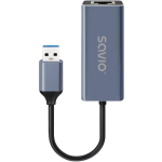 Savio AK-83 USB-adapter, RJ-45, 5 Gbit/s, Plug and Play, must