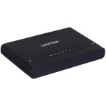 UNITEK S1222A SSD korpus, USB-C 10 Gbit/s, SATA III, M.2 PCIe/NVMe, alumiinium, must