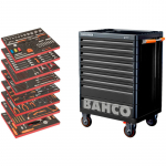 T&ouml;&ouml;riistakapp Premium E77, 9 sahtlit, 262 tk. tarvikud; AUTO BAHCO