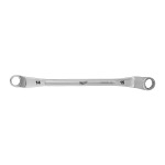 DUBULTĀ GREDZENA UZGRIEŽŅU ATSLĒGA, DOUBLE RING OFFSET SPANNER - 14 X 15 MM, 4932492744 MILWAUKEE