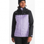 Jaka Wms PreCip Eco Jacket, izmērs: XL, Paisley purple/Black, 0195115094720 MARMOT