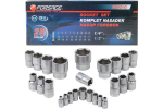 6-kantpeade komplekt 1/4" ja 1/2", 25 tk, FORSAGE, F-50121G, CrV teras