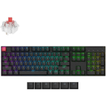 Keychron klaviatuur K10X-H1 RGB LED, 104 nuppu, traadita ja juhtmega, PBT nupud, 1000 Hz, must