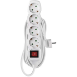 Emos Pikendus P1425R, 5 m, 4 pesa, l&uuml;litiga, valge, PVC, 1,5 mm2, maksimaalne koormus 3680 W, laste kaitse