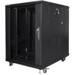 Lanberg rack kapp FF01-6815-12B, 15U, 600x800mm, must, karastatud klaas, 4 ventilaatorit