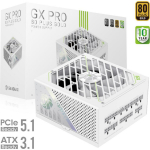 Gamemax toiteplokk GX PRO 1050G WH, 1050 W, Kuld, Valge, T&auml;ielikult modulaarne