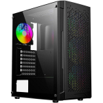 Gembird Arvutikorpus CCC-FC-400X, 350mm, 200mm, 440mm, 4.4kg, Tempered glass, SPCC, Midi Tower, RGB, 2xUSB 3.0, 4x2.5" pesa