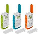 Motorola Raadio TLKR T42 kolmikpakett, 3 seadet, 16 kanalit, 4 km ulatus, PMR446, lihtne paarimine, klaviatuuri lukustus