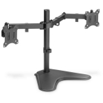 Digitus Monitori alus DA-90401, 2x32'', 16kg, VESA 75x75/100x100, must, teras, reguleeritav k&otilde;rgus 40cm