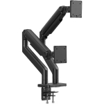 Digitus DA-90474 lauakinnitus, 2x45", 2x20kg, VESA 75x75/100x100, must, k&otilde;rgus/kallutus/p&ouml;&ouml;ramine
