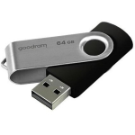 Goodram UTS2 USB m&auml;lupulk 64 GB, USB Type-A 2.0, 20 MB/s lugemine, 5 MB/s kirjutamine, must, h&otilde;bedane