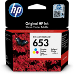 HP 653 3YM74AE originaal tint, Cyan, Magenta, Yellow, 3x5ml, 200 lk, 1 tk