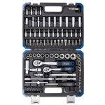 T&ouml;&ouml;riistakomplekt, SCHEPPACH, SCH-4941-5DS, 94 tk, 1/4" ja 3/8" &uuml;hendused, plastkarp