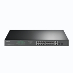 TP-Link TL-SG1218MP gigabitine rack-kommutator 16&times; PoE+ RJ45 2&times; mitte-PoE RJ45 2&times; combo SFP PoE eelarve 250 W Must