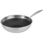 Resto Wok 95349, 28 cm, 510 mm, 75 mm, 1 k&auml;epide, roostevaba teras, kriimustuskindel, induktsioon, TRI-PLY