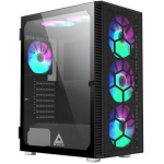 Montech Korpus X3GLASS(B), Midi Tower, 3x140mm, 1x120mm, 2x2.5", 2x3.5", RGB ventilaatorid, Karastatud klaas