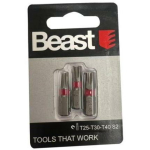Beast Bit Set 8032670, 25mm, 1/4, T25, T30, T40, 3tk