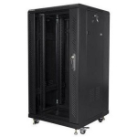 Lanberg Rack kapp 19" vabalt seisev FF01-6622-12B, 22U, 600x600mm, must, karastatud klaasist uks, 800kg kandev&otilde;ime