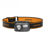 Superfire HL23 pealamp, 220 lm, USB-C, toitepank, 2 W, 120 m, 53 g, LED, IP44, 800 mAh, 9 režiimi, liikumisensor