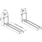 Maclean MC-915W, universaalne mikrolaineahju hoidik, 30kg, reguleeritav k&auml;e pikkus 32,5-49,2cm, valge