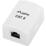 Lanberg Pinnale paigaldatav kast OS6-0001-W, 1x RJ45, valge, 26-22 AWG, varjestatud RJ-45 CAT 6