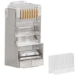 Lanberg RJ-45 pistik 8P8C PLS-6000, 100 tk, L&auml;bipaistev, Kaabli varjestus