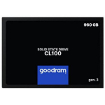 Goodram SSD CL100 G3 SSDPR-CL100-960-G3, 960GB, SATA III 6.0 Gb/s, 540 Mb/s, 460 Mb/s, 3D TLC NAND