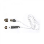 Sbox USB kaabel USB 2IN1W/R, 1m, kuni 480 Mbit/s, USB A M, microUSB M, Lightning (iPh) M, valge