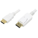 Logilink kaabel DisplayPort HDMI CV0055, 2 m, HDMI DisplayPort, kullatud kontaktid, 1920x1080 pikslit