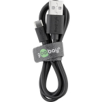 Goobay USB-C laadimis- ja s&uuml;nkroonimiskaabel 59124, 3m, USB-C isane, USB 2.0 isane, 3A, must