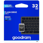 Goodram UPI2 USB m&auml;lupulk 32 GB, USB Type-A 2.0, 20 MB/s, 5 MB/s, must, v&otilde;tmehoidja, COB tehnoloogia