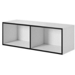 Cama open storage cabinet ROCO RO2 112/37/37 white/black
