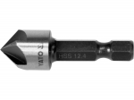 Yato Koonuspuur YT-44724, 40mm, 12.4mm, HSS, 5 tera, 45&deg; nurk, hex k&auml;epide