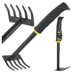 Dārza grābeklis ar 5 zobiņiem, John Gardener, G72043, 27 cm gar&scaron;, ergonomisks rokturis