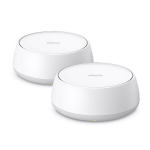TP-Link Deco BE25 (2-pack) traadita ruuterite komplekt Mesh Wi-Fi 7 AX3600 kuni 3600 Mbps EasyMesh 2&times; &uuml;hikut 4&times; antenni iga&uuml;hel 2&times; Gigabit LAN/WAN Valge