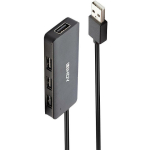 Lindy USB keskjaam 42986, 4 USB 2.0 porti, 480 Mbps, must