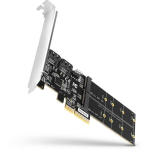 Axagon PCIe kontroller PCES-SA4M2 2x SATA 6G, 2x SATA M.2, 0.1 kg, sisaldab standard- ja madala profiiliga kinnitusklambrit