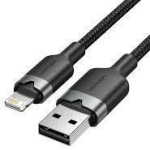 Vention USB 2.0 Type-A isane Lightning isase 1m must kabel, 2.4A, 480Mbps, nailonist punutis, alumiiniumist korpus
