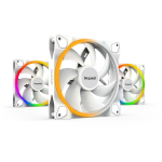 Be Quiet Korpuse Ventilaator 140mm BL102, 3 ventilaatorit, 95.14 m&sup3;/h, 1500 RPM, 23.3 dB, 20 LED, valge