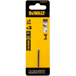Dewalt Puuriotsikud DT20510-QZ, 1 mm, HSS, 3 tk, must ja kuldne, 3 lame varre, 135&deg; jagatud ots