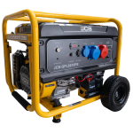 JCB bensiinigeneraator varutoiteks 7.9kW 230/400V 3-faasiline elektri- ja k&auml;sik&auml;ivitus 25L paak rattakomplekt JCB-GPL8010PE
