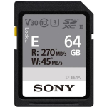 Sony UHS-II m&auml;lukaart SF-E64A.AE, 64 GB, UHS-II, V30, U3, lugemiskiirus 270 MB/s, kirjutamiskiirus 45 MB/s