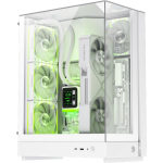 Gamemax Korpus T20 WH, 1or2 x 3.5", 0or2 x 2.5", 5 laiendusslotti, M-ATX, 1 x USB 3.0, 1 x USB-C, 1 x k&otilde;rvaklapid