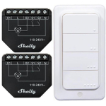Shelly Juhtimoodul Shutter+BLURCButton4, 110&ndash;240 V~, < 1.4 W, 30% kuni 70% RH, 20 ajakava, 802.11 b/g/n
