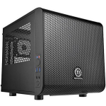 Thermaltake Core V1 MiniITX Korpus CA-1B8-00S1WN-00, 20cm, must, 2x2.5'' sisemised, 2x80mm taga, 2xUSB 3.0