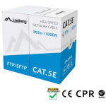 Lanberg SFTP kaabel CAT 5e LCS5-11CU-0305-S, 305m, Cu, kuni 1000 Mbit/s, CPR vastav, Fluke Passed