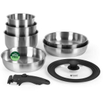Russell Hobbs K&ouml;&ouml;gitarvikute komplekt RH04041, h&otilde;bedane, roostevaba teras, eemaldatav k&auml;epide, 8 pannid